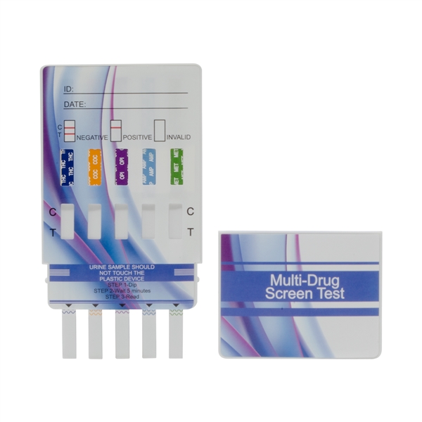 Multi-Drug Test dip card (5 in 1) - Cannabis, Cocaine, Heroin